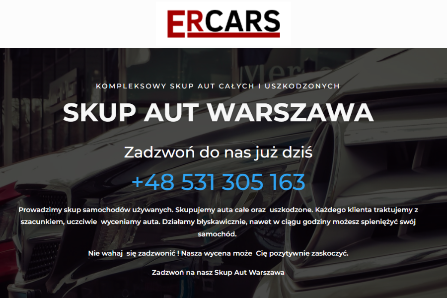 ErCars - Kompleksowy skup aut całych i uszkodzonych
